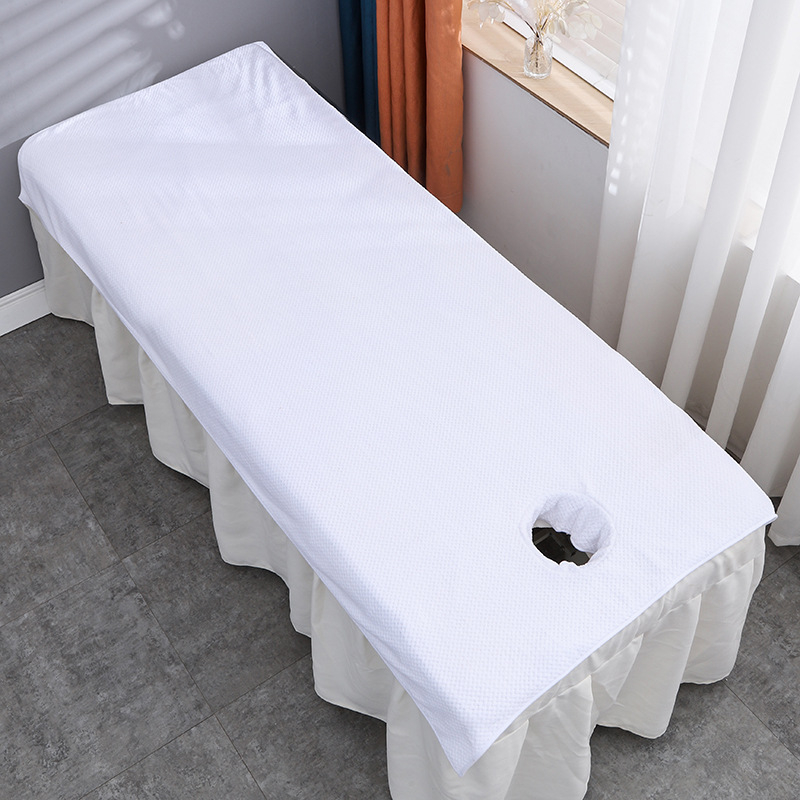 Grožio salono rankšluosčių komplektas su skylute masažo stalui ir veido pagalvėlei, Coral fleece 150D, aukštas/žemas pluoštas, logotipo pritaikymas