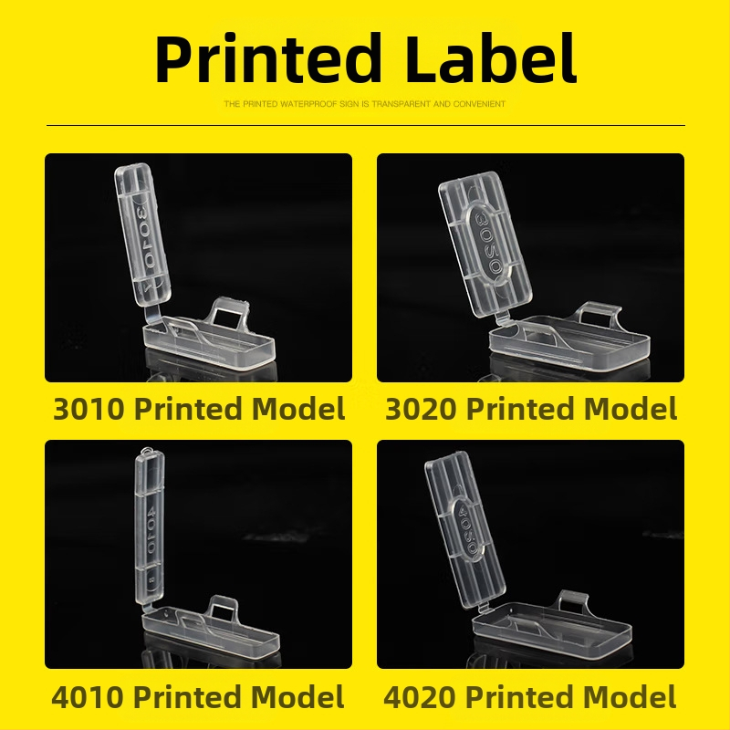 Маркираща табелка за кабели, водоустойчива прозрачна, PP материал, за вътрешно и външно приложение, съвместима с модели за печат 3010/3020/4010/4020