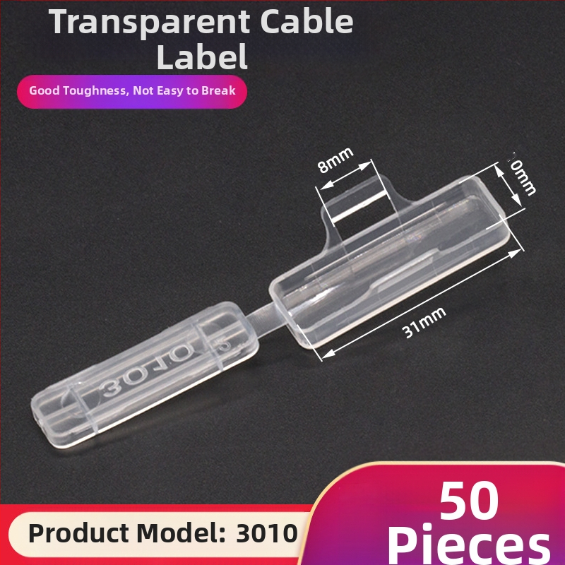 Vamzdžių ir kabelių žymėjimo plokštelė, atspari vandeniui skaidriam ženklinimo rėmeliui, PP medžiaga, tinkama vidaus ir lauko naudojimui, suderinama su spausdinimo modeliais 3010/3020/4010/4020