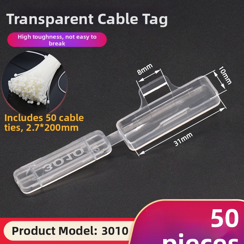 Vamzdžių ir kabelių žymėjimo plokštelė, atspari vandeniui skaidriam ženklinimo rėmeliui, PP medžiaga, tinkama vidaus ir lauko naudojimui, suderinama su spausdinimo modeliais 3010/3020/4010/4020