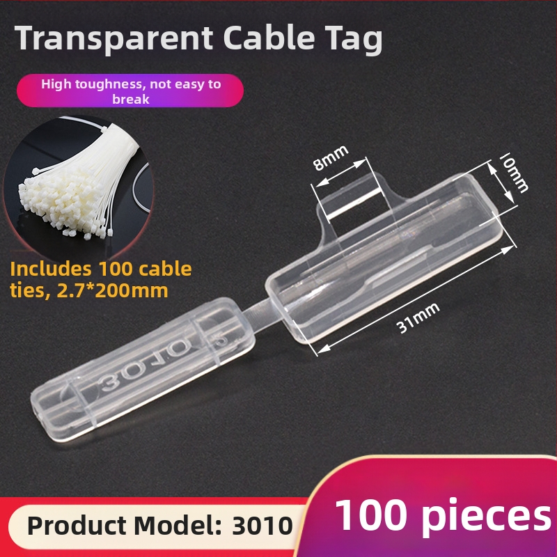 Vamzdžių ir kabelių žymėjimo plokštelė, atspari vandeniui skaidriam ženklinimo rėmeliui, PP medžiaga, tinkama vidaus ir lauko naudojimui, suderinama su spausdinimo modeliais 3010/3020/4010/4020