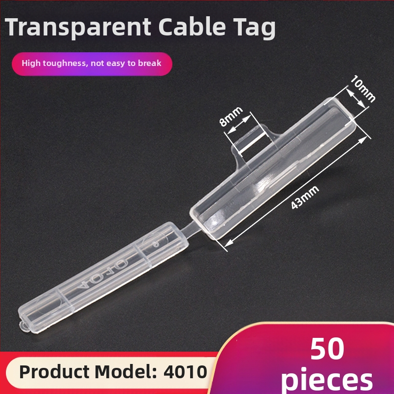 Vamzdžių ir kabelių žymėjimo plokštelė, atspari vandeniui skaidriam ženklinimo rėmeliui, PP medžiaga, tinkama vidaus ir lauko naudojimui, suderinama su spausdinimo modeliais 3010/3020/4010/4020
