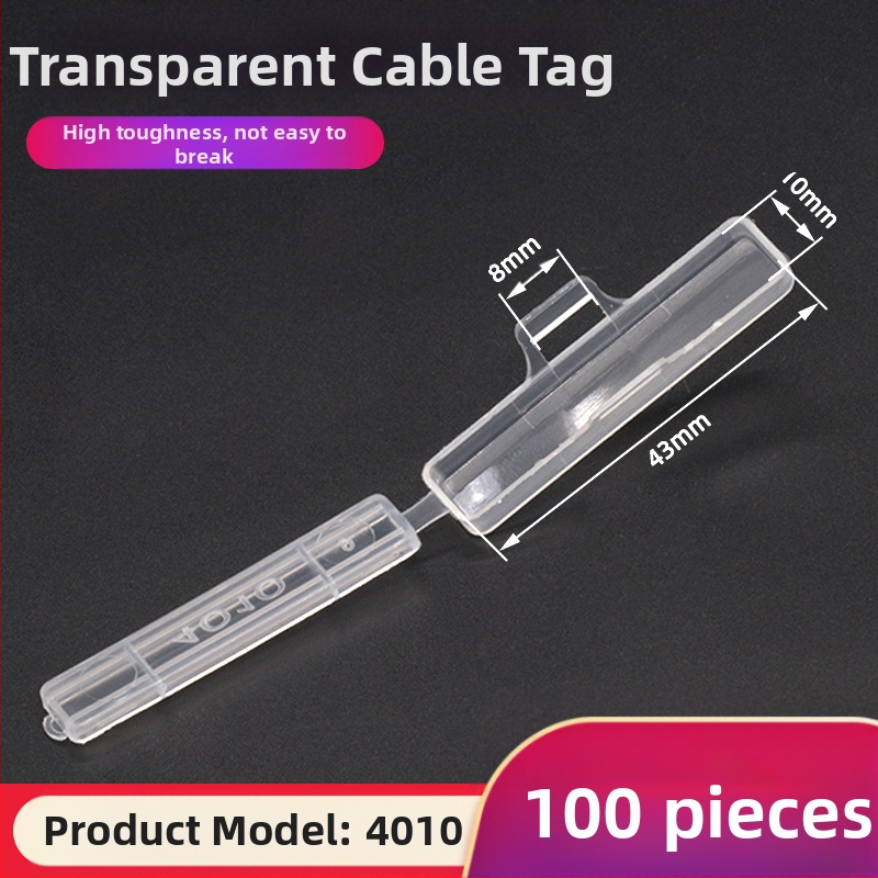 Vamzdžių ir kabelių žymėjimo plokštelė, atspari vandeniui skaidriam ženklinimo rėmeliui, PP medžiaga, tinkama vidaus ir lauko naudojimui, suderinama su spausdinimo modeliais 3010/3020/4010/4020