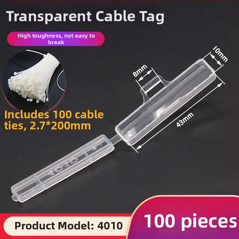 Vamzdžių ir kabelių žymėjimo plokštelė, atspari vandeniui skaidriam ženklinimo rėmeliui, PP medžiaga, tinkama vidaus ir lauko naudojimui, suderinama su spausdinimo modeliais 3010/3020/4010/4020