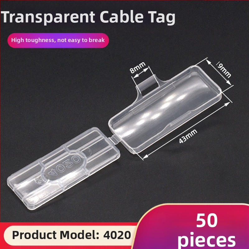 Vamzdžių ir kabelių žymėjimo plokštelė, atspari vandeniui skaidriam ženklinimo rėmeliui, PP medžiaga, tinkama vidaus ir lauko naudojimui, suderinama su spausdinimo modeliais 3010/3020/4010/4020