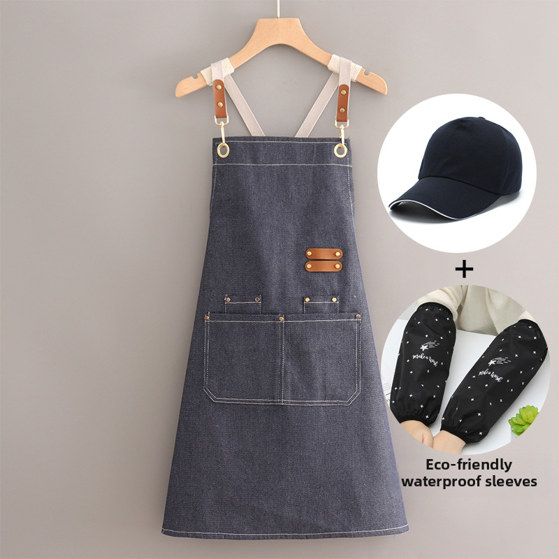 Ποδιά κουζίνας χωρίς μανίκια, ιαπωνικού στυλ, καμβάς, κατά της μόλυνσης