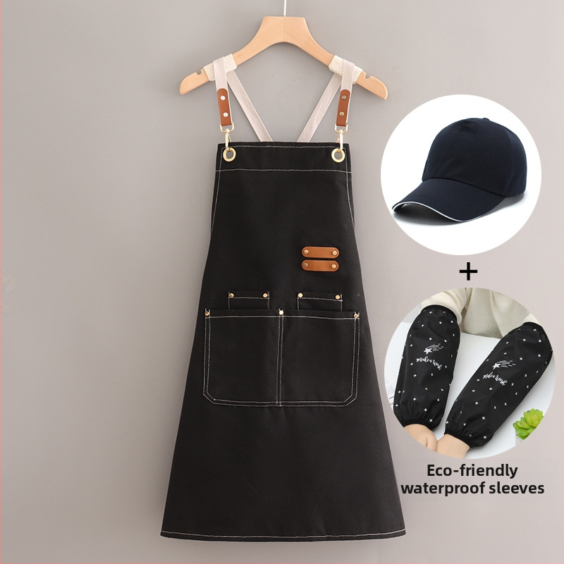 Ποδιά κουζίνας χωρίς μανίκια, ιαπωνικού στυλ, καμβάς, κατά της μόλυνσης