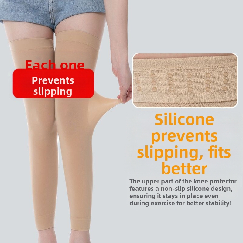 Удължен наколенник за топлина през лятото — тънък, дишащ, унисекс, изработен от найлон