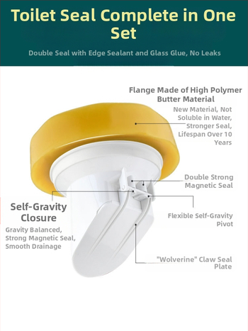 Тоалетен фланец с уплътнителен пръстен против миризма, удебелен дизайн, универсална основа, гумен пръстен за дренаж, непротичащ