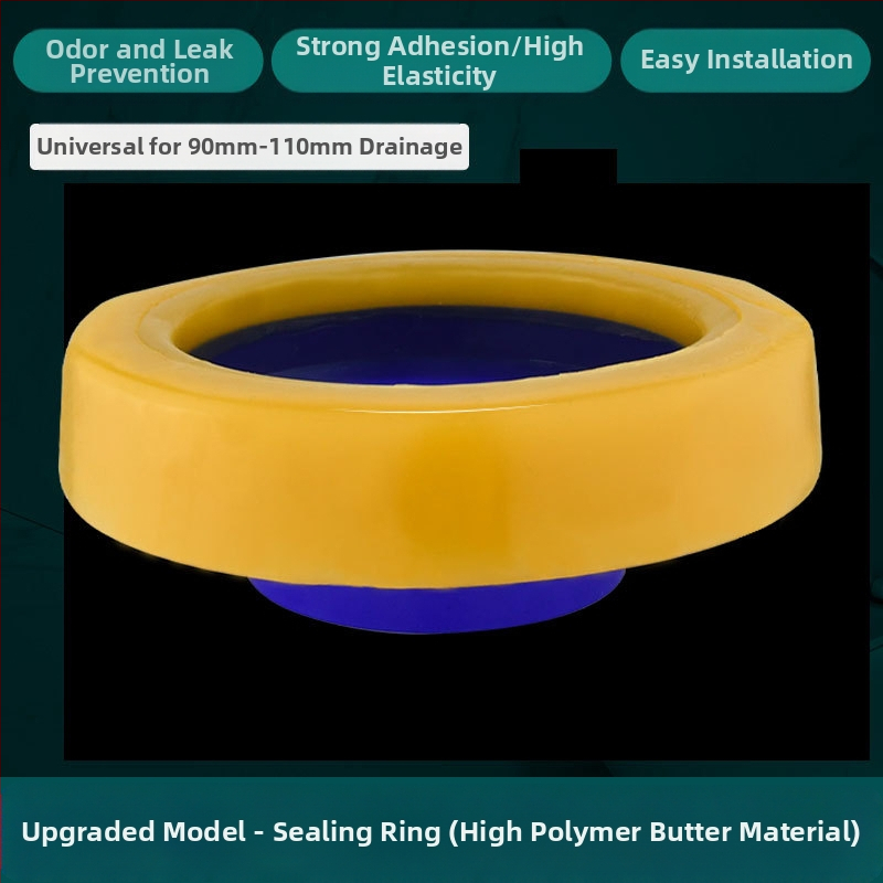 Тоалетен фланец с уплътнителен пръстен против миризма, удебелен дизайн, универсална основа, гумен пръстен за дренаж, непротичащ