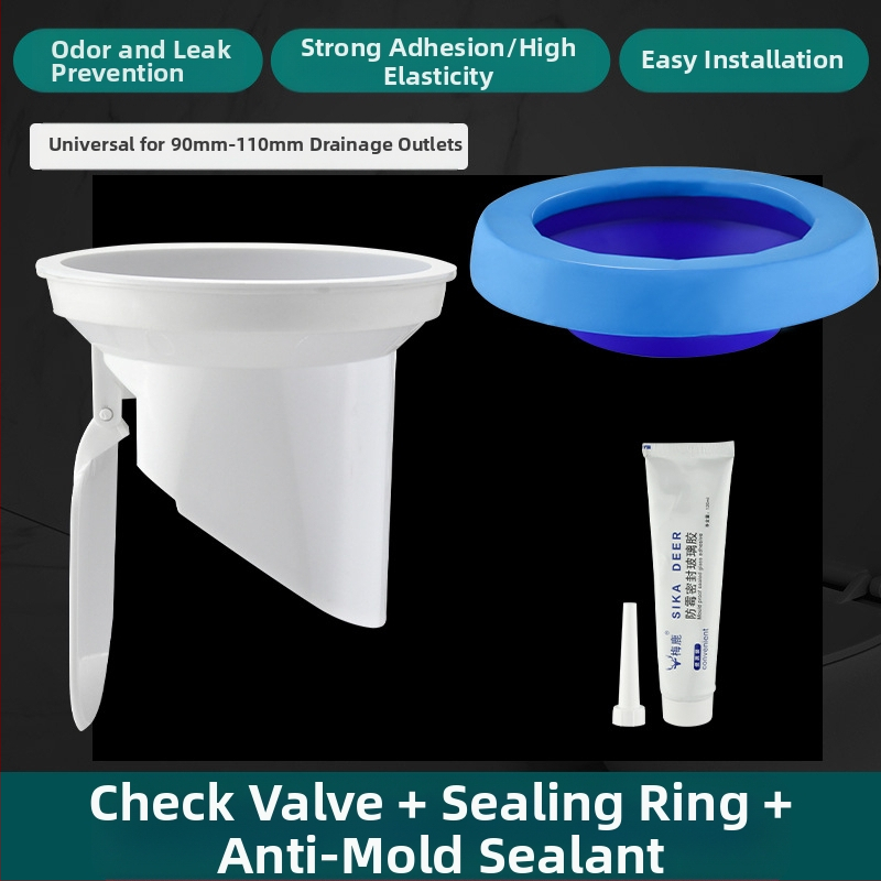 Тоалетен фланец с уплътнителен пръстен против миризма, удебелен дизайн, универсална основа, гумен пръстен за дренаж, непротичащ