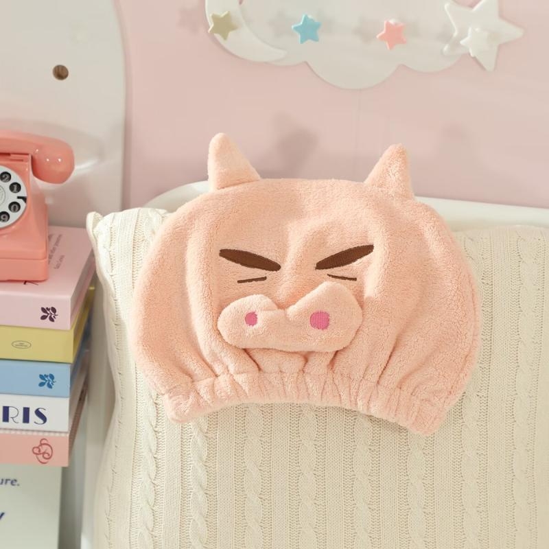 Karikatūrinė stora absorbuojanti plaukų džiovinimo kepurė; Prekės ženklas May velvet; Medžiaga PE; Stilius Animacinis; Tinka visiems