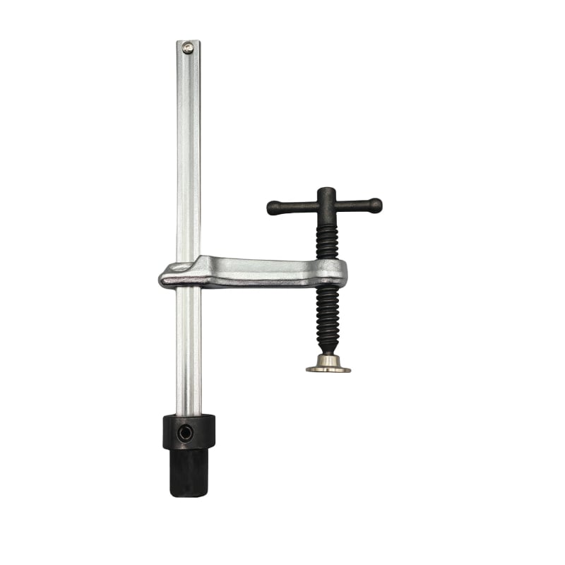 F-образна зажимна клипса за заваръчни и дървообработващи маси — 3D гъвкава платформа, бързо фиксиране, материал: хром ванадий стомана, тегло 0.5 кг