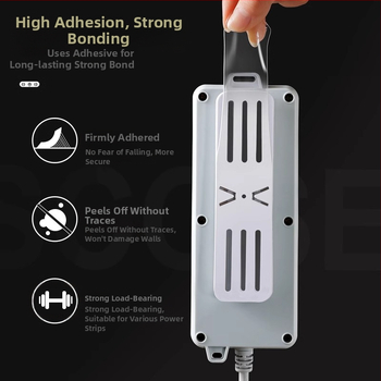 Lan Rui Πλαστικός Τοίχου Φορέας για Πολύμπριζα και Δρομολογητές – Εγκατάσταση Χωρίς Τρυπήματα