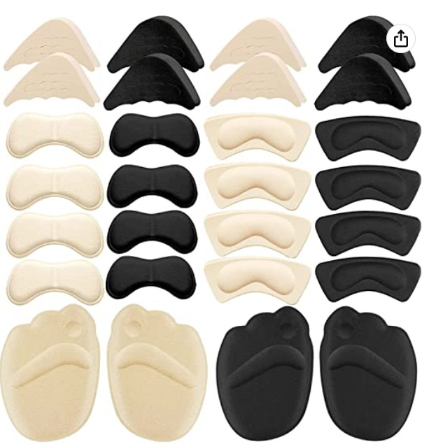 Priekinio pado komplektas: priekinė padas, kulno lipdukas ir piršto kamštis iš kvėpuojančios putos