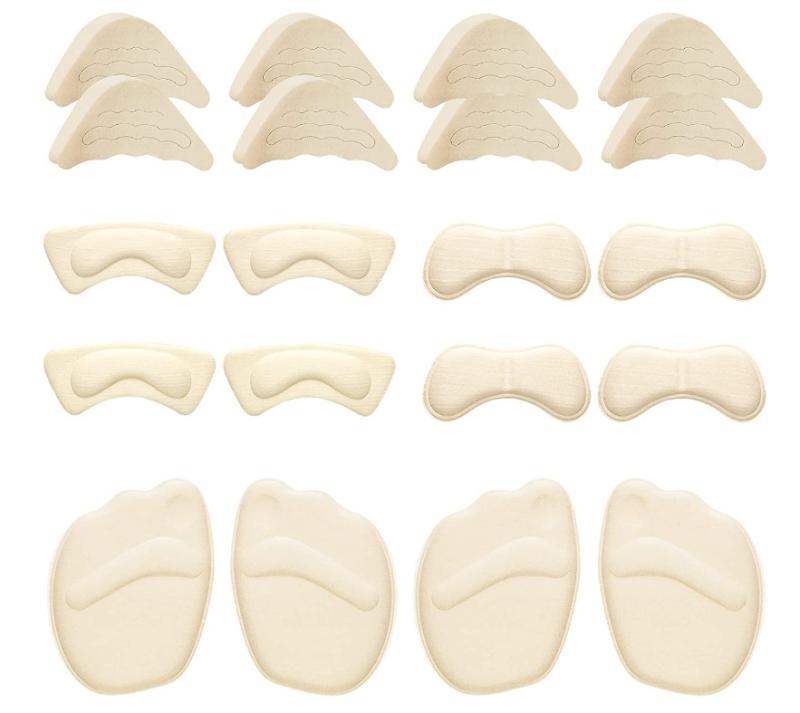 Priekinio pado komplektas: priekinė padas, kulno lipdukas ir piršto kamštis iš kvėpuojančios putos