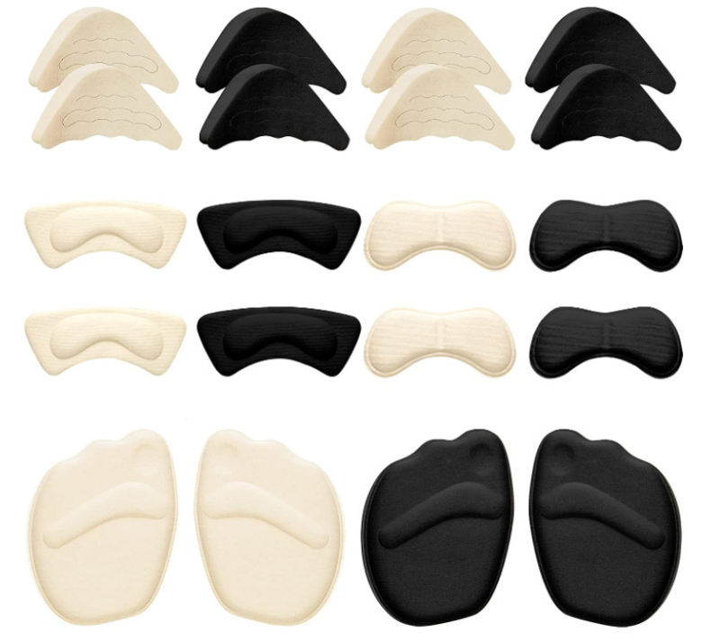 Priekinio pado komplektas: priekinė padas, kulno lipdukas ir piršto kamštis iš kvėpuojančios putos