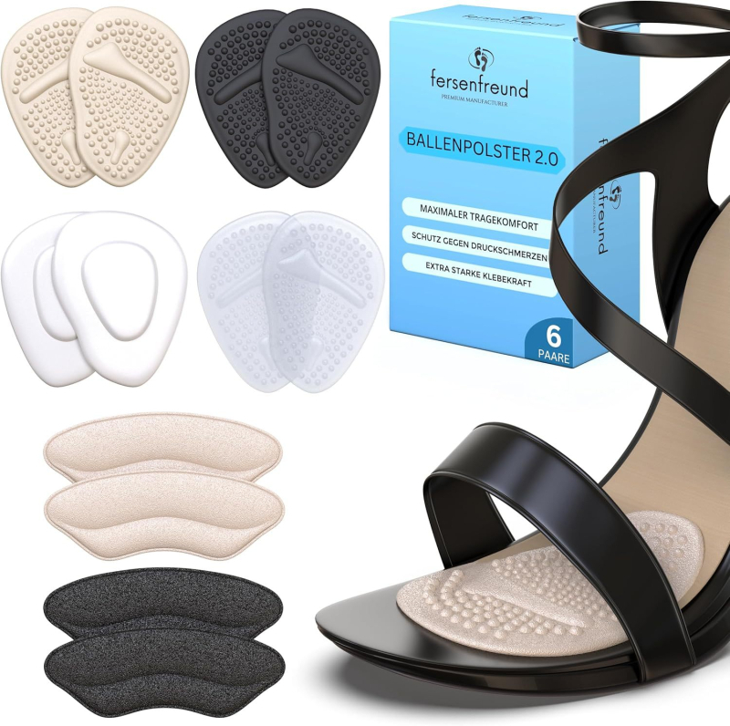 Priekinio pado komplektas: priekinė padas, kulno lipdukas ir piršto kamštis iš kvėpuojančios putos