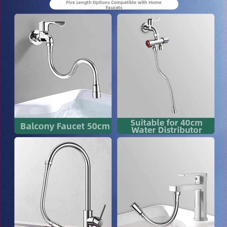 Разширител за чучур на смесител с защита от пръски – 360° въртене, неръждаема стомана, керамичен диск вентил, подходящ за кухненски смесител (Модел Aerator)