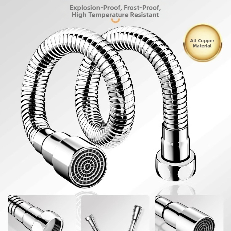 Разширител за чучур на смесител с защита от пръски – 360° въртене, неръждаема стомана, керамичен диск вентил, подходящ за кухненски смесител (Модел Aerator)