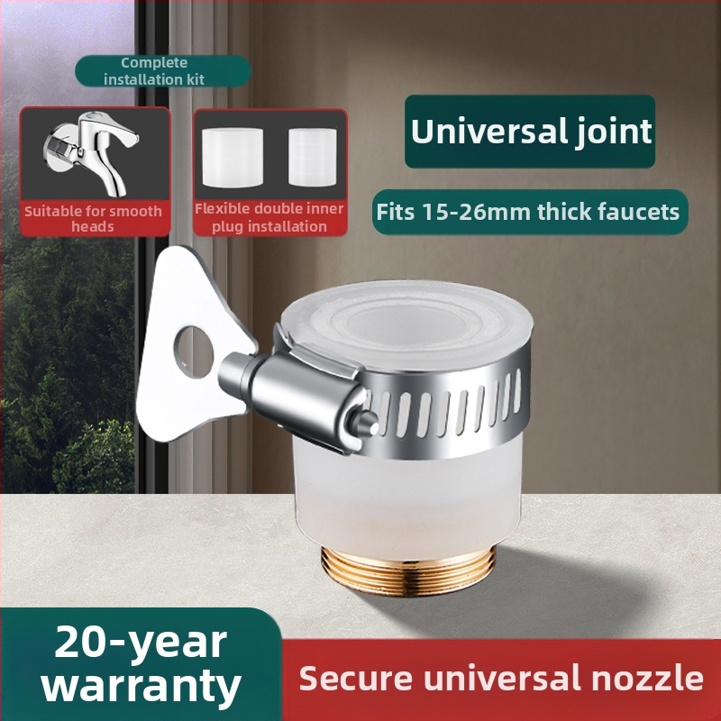 Čiaupo išplėtimo adaptorius su purslų apsauga – 360° sukimas, nerūdijantis plienas, keraminių diskų vožtuvas (Modelis Aerator; tinkamas virtuvės čiaupui)