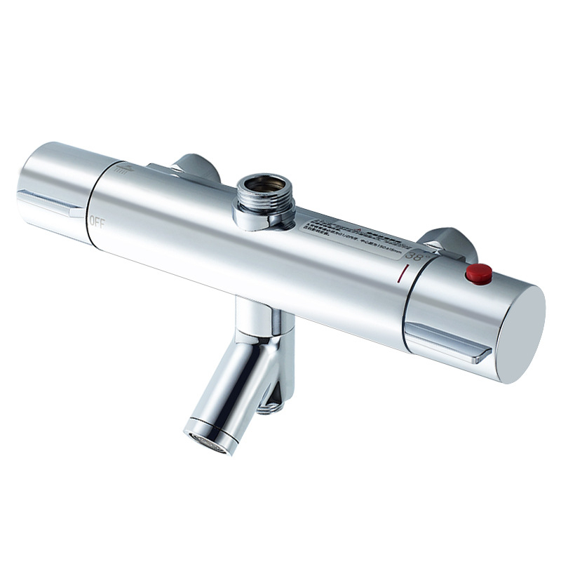 Termostatinis dušo vožtuvas - varinis korpusas, sieninis montavimas, 20–55°C, 1.0–5 kg, termostatinis + keraminė vožtuvo šerdis