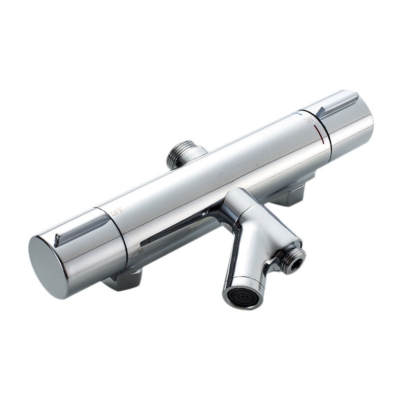 Termostatinis dušo vožtuvas - varinis korpusas, sieninis montavimas, 20–55°C, 1.0–5 kg, termostatinis + keraminė vožtuvo šerdis
