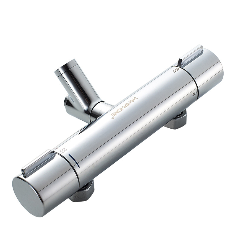 Termostatinis dušo vožtuvas - varinis korpusas, sieninis montavimas, 20–55°C, 1.0–5 kg, termostatinis + keraminė vožtuvo šerdis