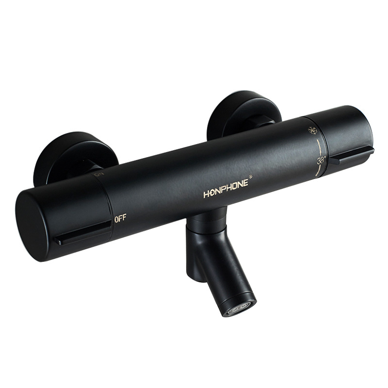 Termostatinis dušo vožtuvas - varinis korpusas, sieninis montavimas, 20–55°C, 1.0–5 kg, termostatinis + keraminė vožtuvo šerdis