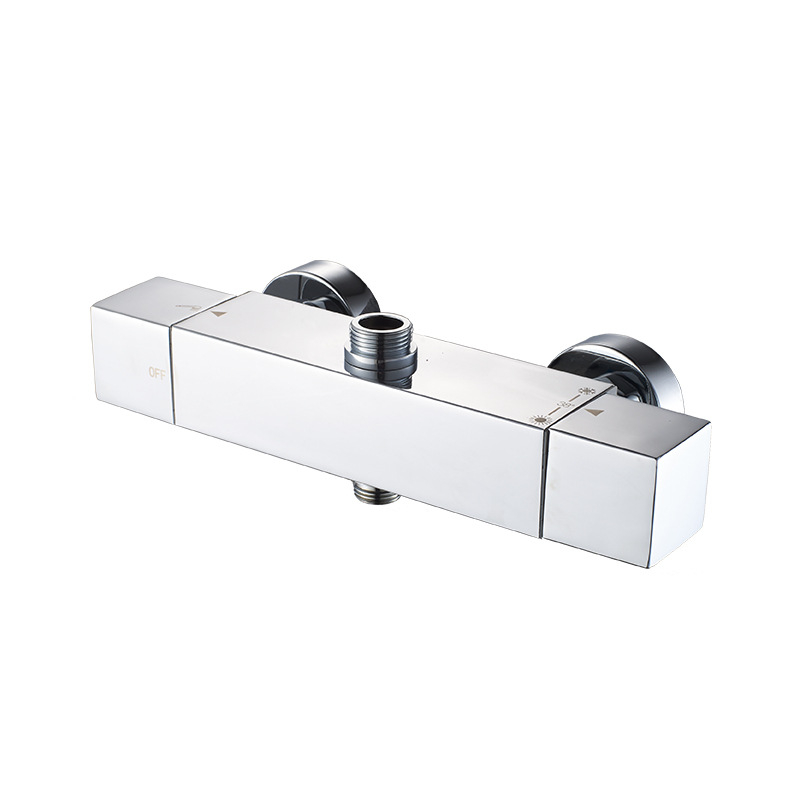 Termostatinis dušo vožtuvas - varinis korpusas, sieninis montavimas, 20–55°C, 1.0–5 kg, termostatinis + keraminė vožtuvo šerdis