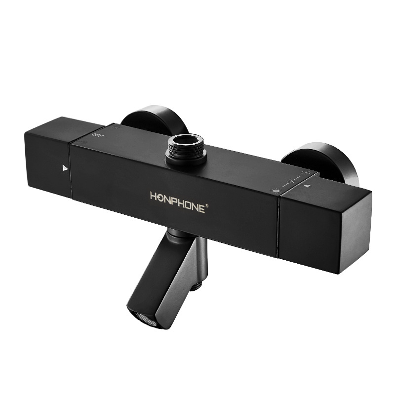 Termostatinis dušo vožtuvas - varinis korpusas, sieninis montavimas, 20–55°C, 1.0–5 kg, termostatinis + keraminė vožtuvo šerdis