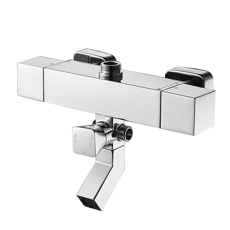 Termostatinis dušo vožtuvas - varinis korpusas, sieninis montavimas, 20–55°C, 1.0–5 kg, termostatinis + keraminė vožtuvo šerdis