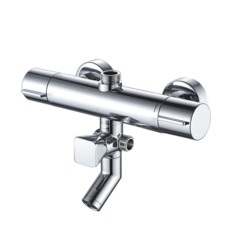 Termostatinis dušo vožtuvas - varinis korpusas, sieninis montavimas, 20–55°C, 1.0–5 kg, termostatinis + keraminė vožtuvo šerdis