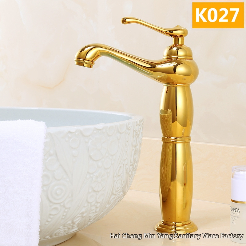 Europos stiliaus praustuvo maišytuvas, varinis korpusas, keraminis vožtuvo korpusas, 8 mm įvadas/išvadas, keliamasis veikimas