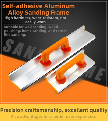 Ъглов държач за шкурене от алуминиева сплав със самозалепваща се шкурка, ръчен инструмент за шпакловка и ръчна шкуряща дъска