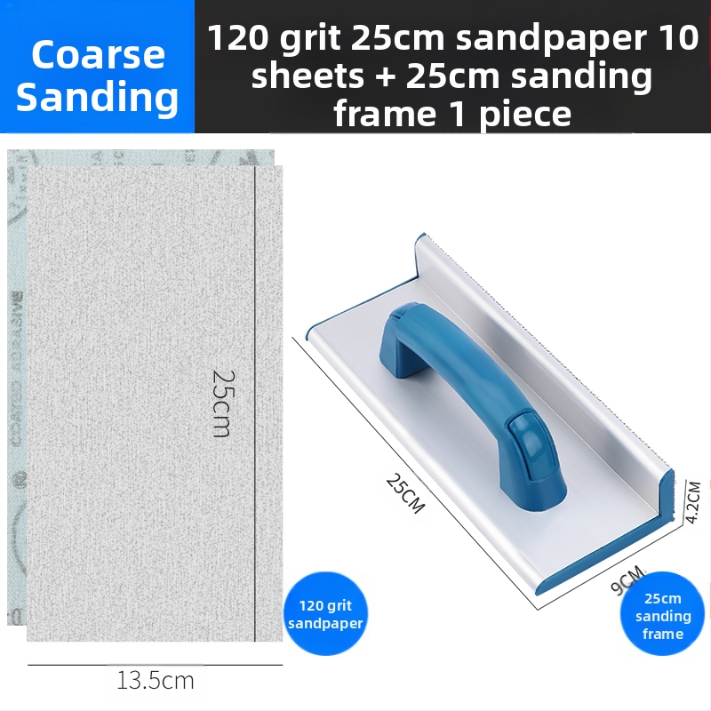 Ъглов държач за шкурене от алуминиева сплав със самозалепваща се шкурка, ръчен инструмент за шпакловка и ръчна шкуряща дъска