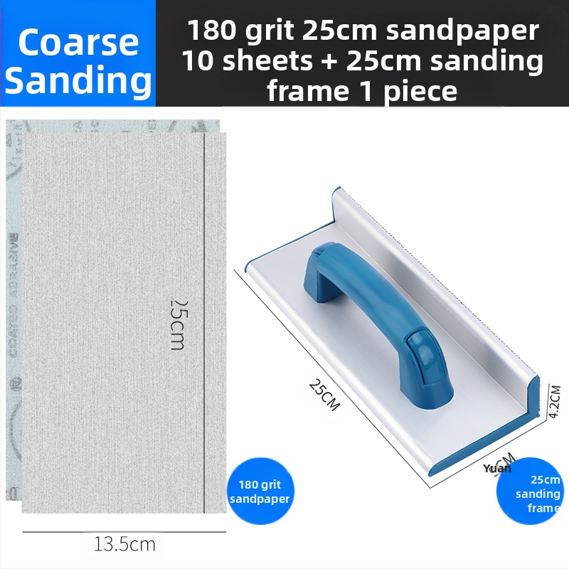 Ъглов държач за шкурене от алуминиева сплав със самозалепваща се шкурка, ръчен инструмент за шпакловка и ръчна шкуряща дъска