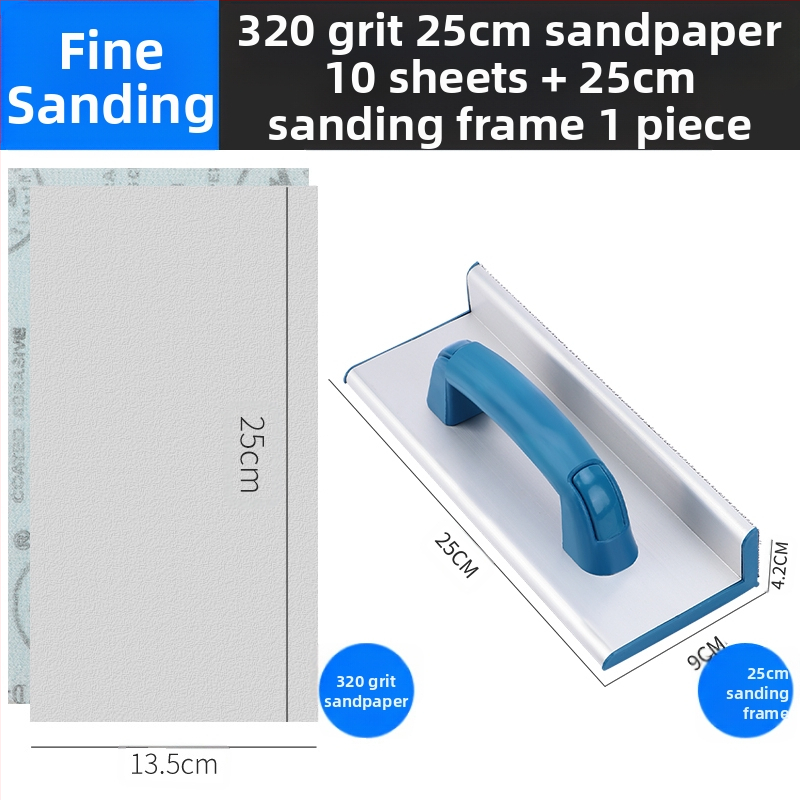 Ъглов държач за шкурене от алуминиева сплав със самозалепваща се шкурка, ръчен инструмент за шпакловка и ръчна шкуряща дъска