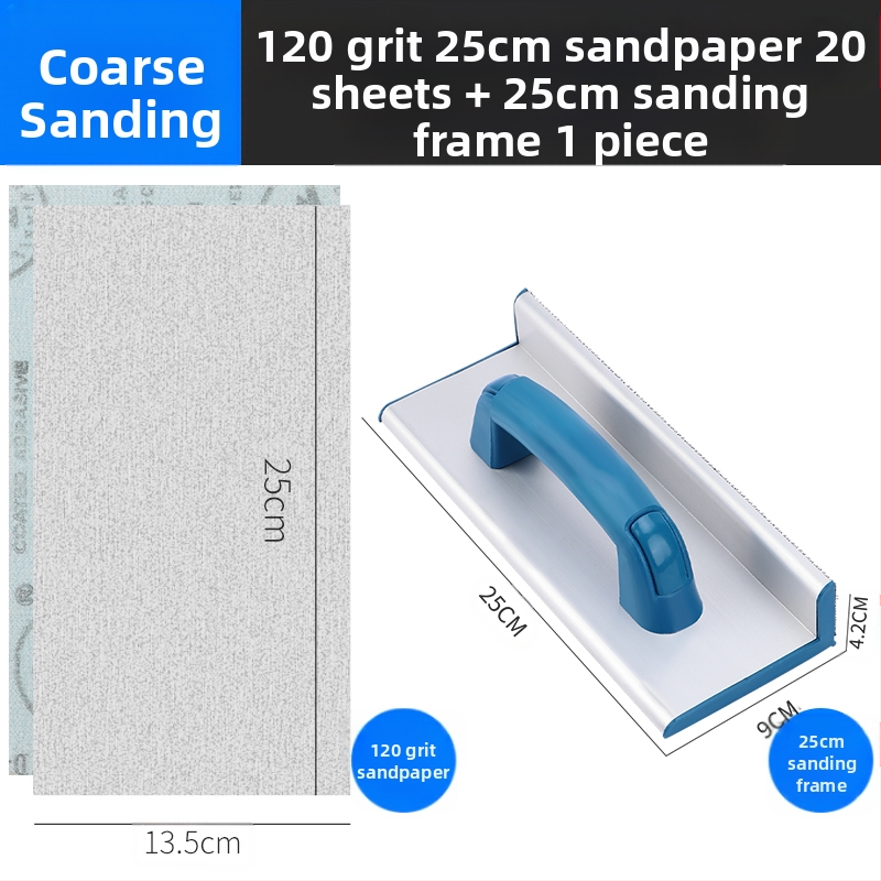 Ъглов държач за шкурене от алуминиева сплав със самозалепваща се шкурка, ръчен инструмент за шпакловка и ръчна шкуряща дъска