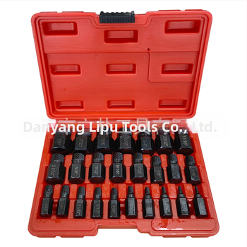 Комплект екстрактори за счупени винтове, британски стандарт, мулти-сплайн дизайн, стомана 40Cr-V