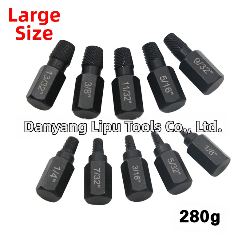 Комплект екстрактори за счупени винтове, британски стандарт, мулти-сплайн дизайн, стомана 40Cr-V