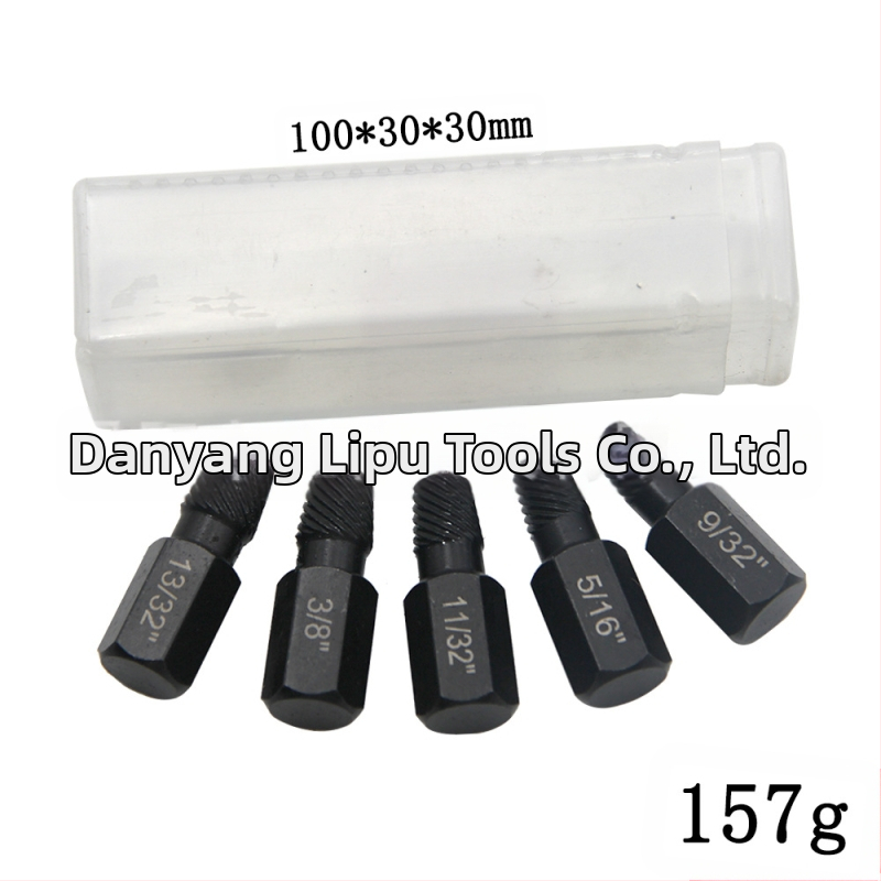 Комплект екстрактори за счупени винтове, британски стандарт, мулти-сплайн дизайн, стомана 40Cr-V