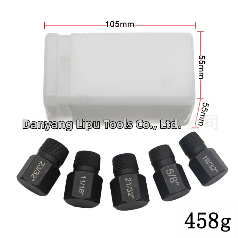 Комплект екстрактори за счупени винтове, британски стандарт, мулти-сплайн дизайн, стомана 40Cr-V