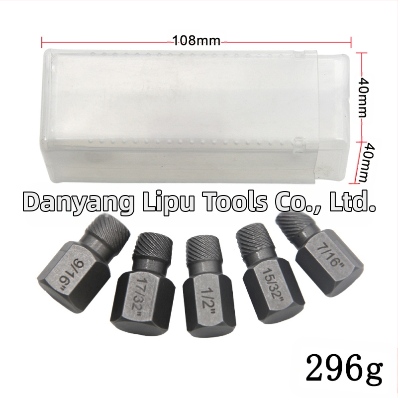 Комплект екстрактори за счупени винтове, британски стандарт, мулти-сплайн дизайн, стомана 40Cr-V