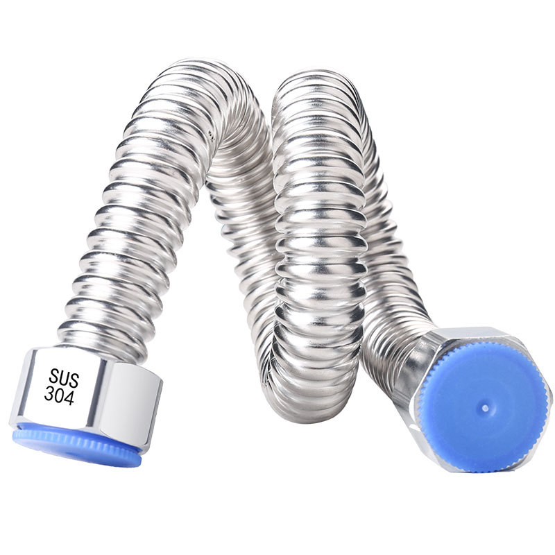 Nerūdijančio plieno gofruotas vandens įvado vamzdelis WC ir boileriui, sriegis G1/2, 1,6 MPa, -20–200°C