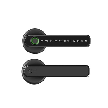 Vidaus piršto atspaudo elektroninis spynos medinėms durims, su slaptažodžiu, sferinė rankenėlė, modelis 130/190, DC maitinimas