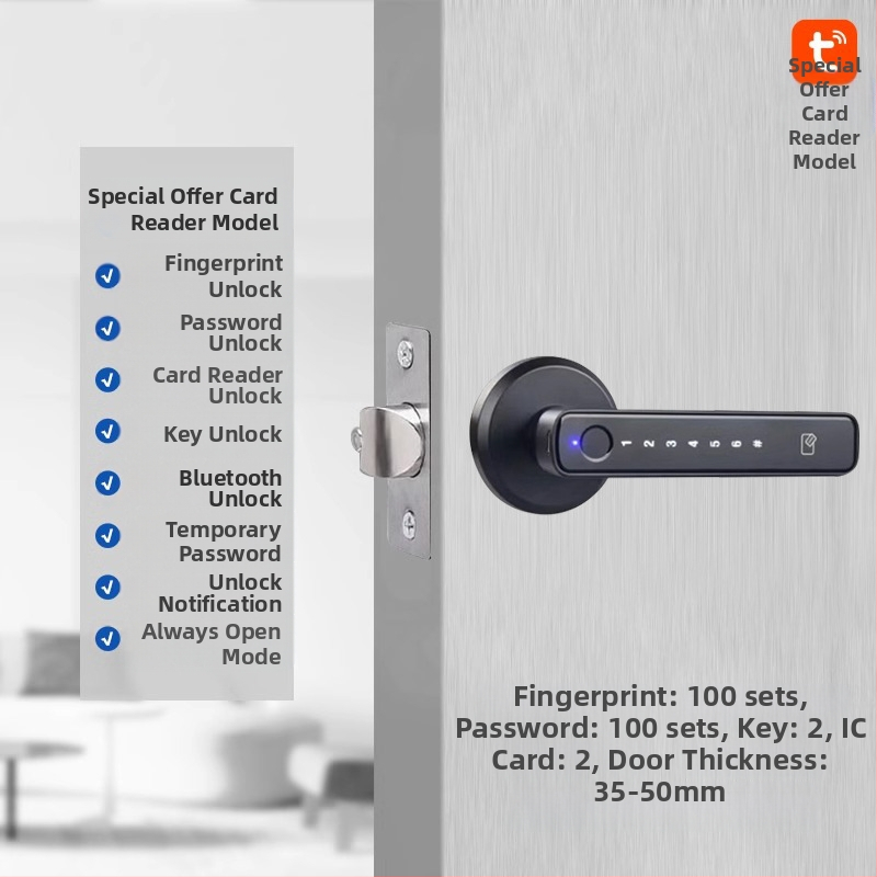 Vidaus piršto atspaudo elektroninis spynos medinėms durims, su slaptažodžiu, sferinė rankenėlė, modelis 130/190, DC maitinimas