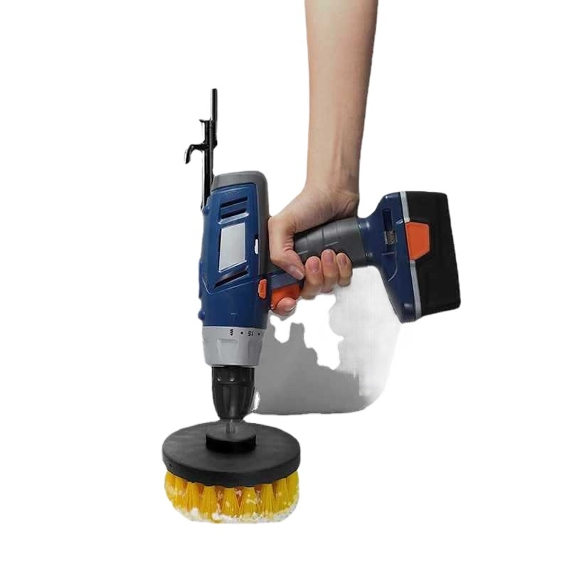 Ηλεκτρική βούρτσα καθαρισμού με κεφαλή τρυπανιού — πολυλειτουργική μεταλλική βούρτσα καθαρισμού για χαλιά, καναπέ, πλακάκια και δάπεδο