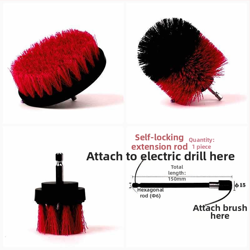 Ηλεκτρική βούρτσα καθαρισμού με κεφαλή τρυπανιού — πολυλειτουργική μεταλλική βούρτσα καθαρισμού για χαλιά, καναπέ, πλακάκια και δάπεδο