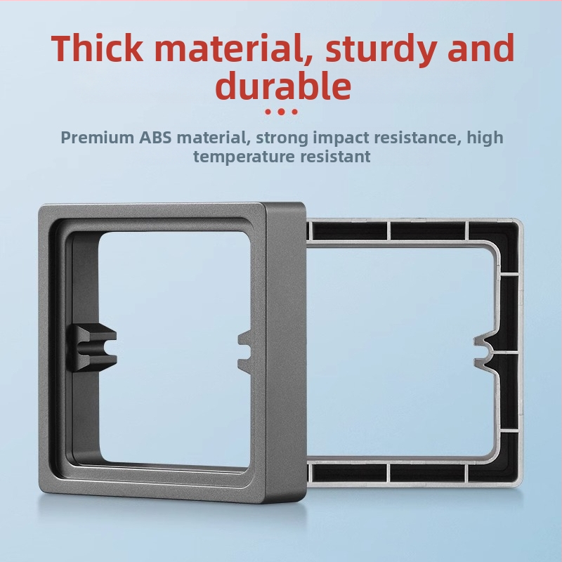 Тип 86 вградена квадратна електрическа кутия с повдигащ пръстен и уплътнител за кутия без дъно, съвместима с панел за превключване.